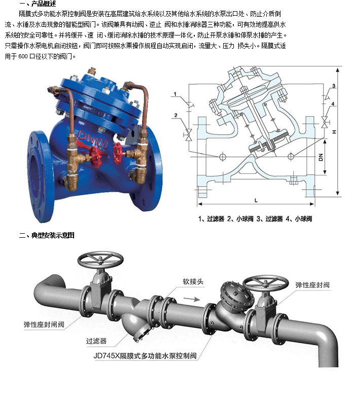 埃美柯活塞式多功能水泵控制閥技術(shù)參數(shù)