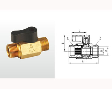 埃美柯黃銅小球閥255結(jié)構(gòu)圖
